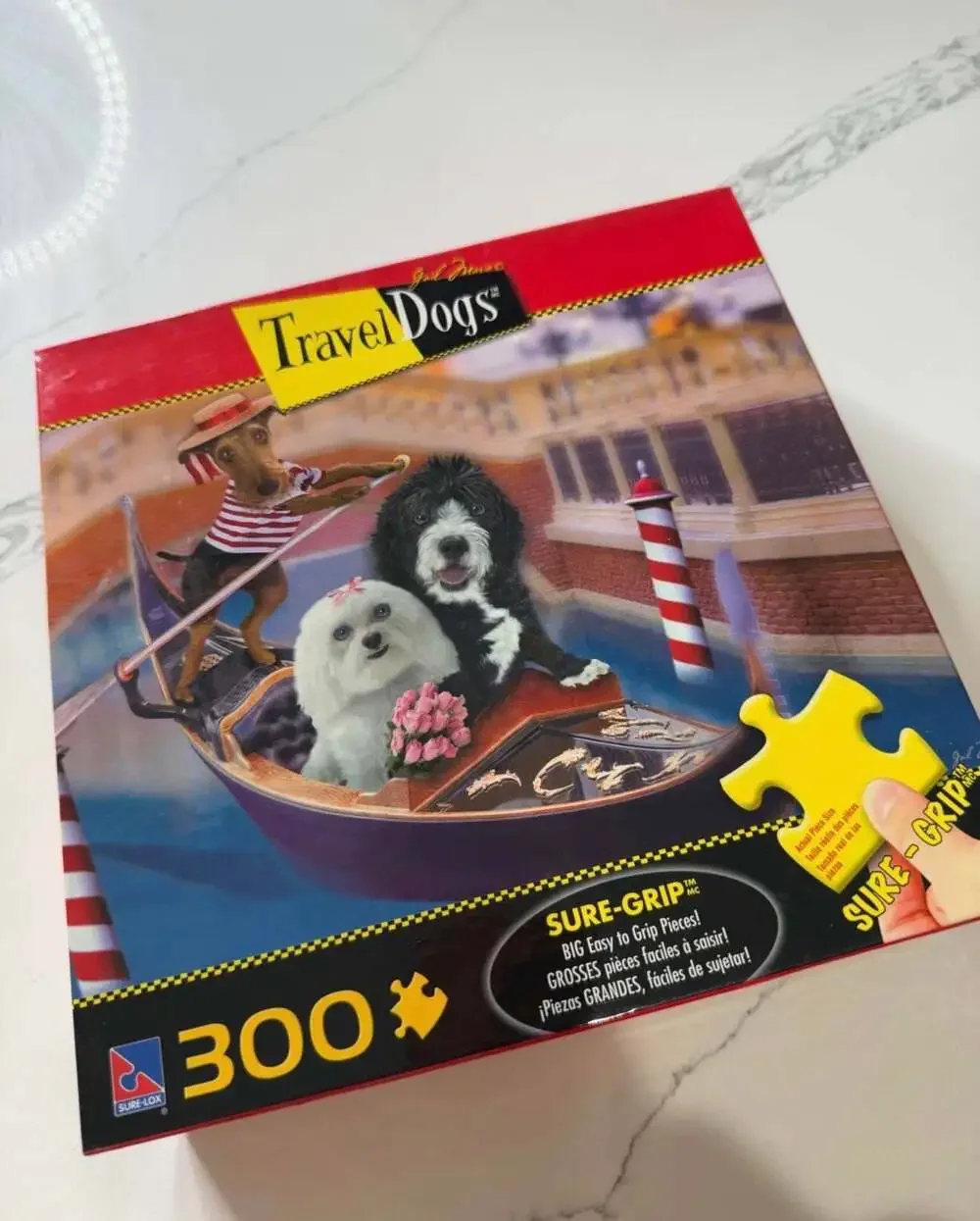 Sure-Lox Travel Dogs Gondola 300-Piece Sure-Grip Jigsaw Puzzle New